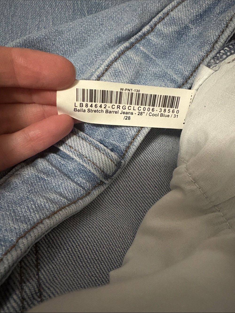 Quince cool blue Bella stretch barrel jeans - Picture 5 of 7